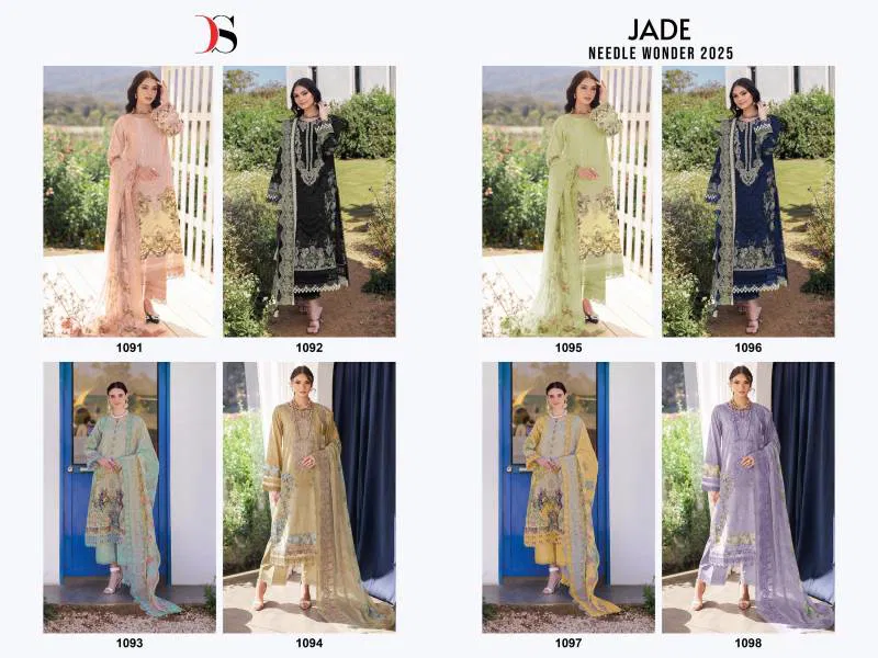 Jade Needle Wonder 2025 By Deepsy Cotton Dupatta Pakistani Suits Wholesale Online
