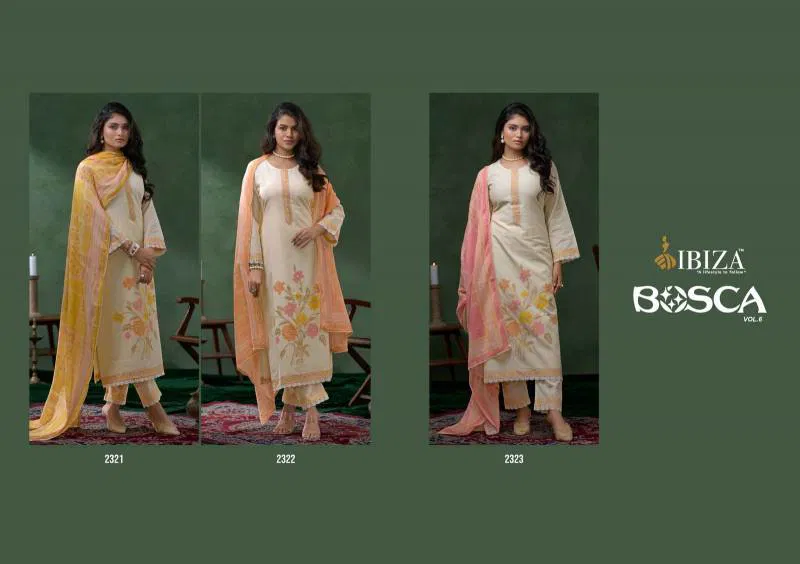 Ibiza Bosca Vol 6 Lawn Cotton Jacquard Salwar Kameez Wholesale Suppliers In Mumbai