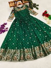 AJD 7956 Soft Silk Taditional Kids Wear Girls Gown Wholesale Clothing Suppliers In India
