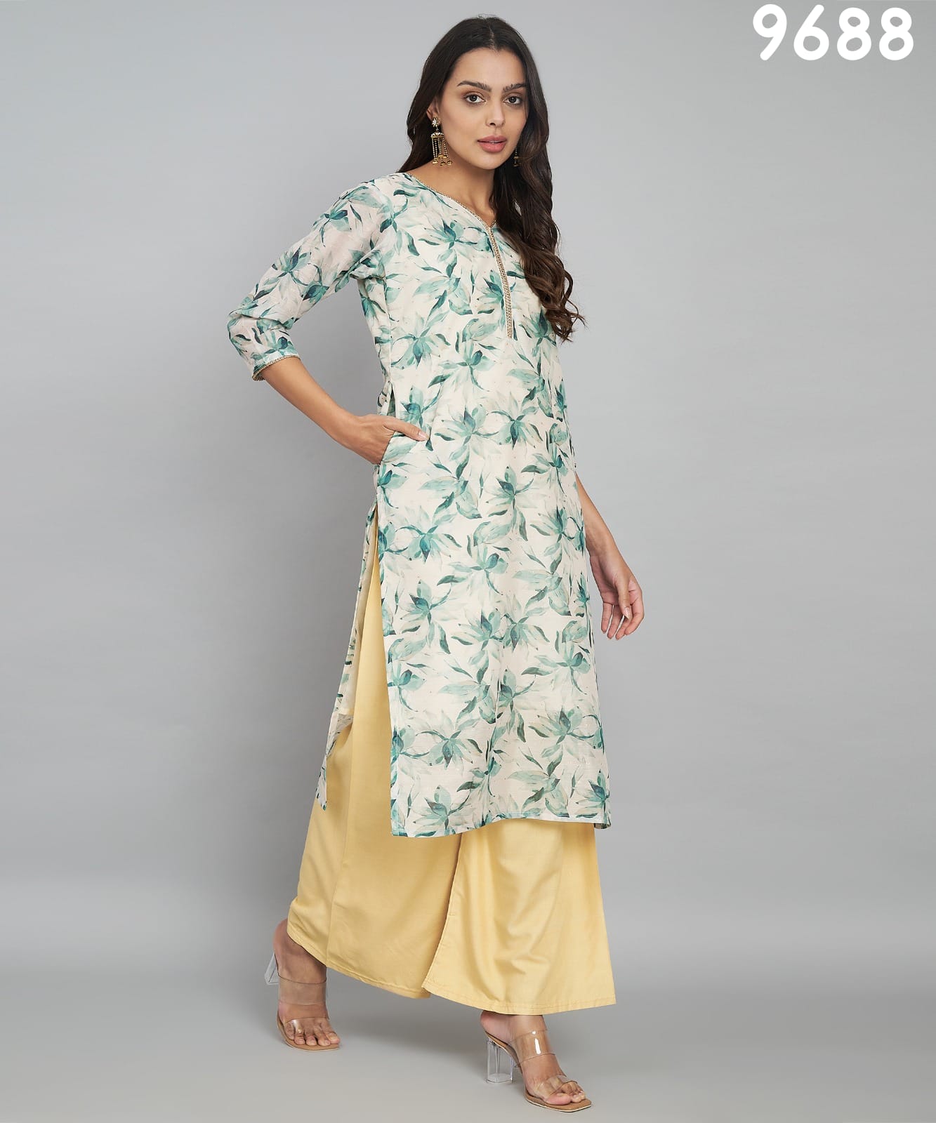 Label Khoj 9687 To 9691 Chanderi Printed kurti Wholesalers In Delhi