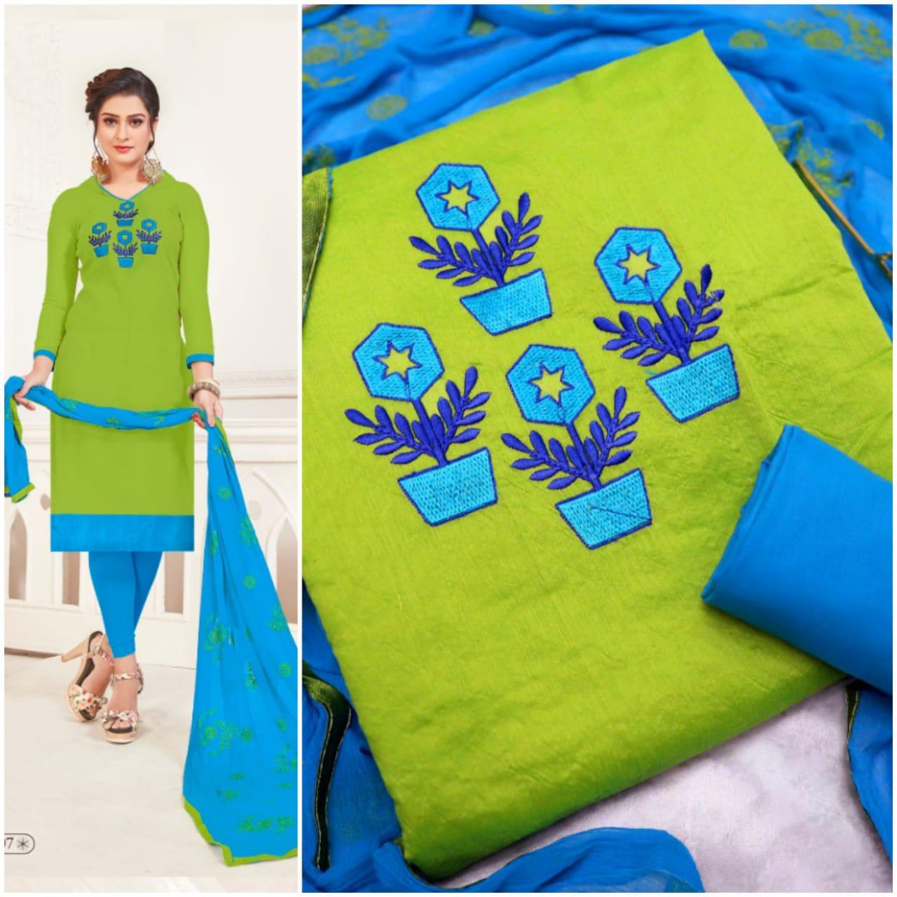 Lollipop Latest Modal Silk Embroidery Work Dress Material Collection Nazmeen Embroidery Work Dupatta 