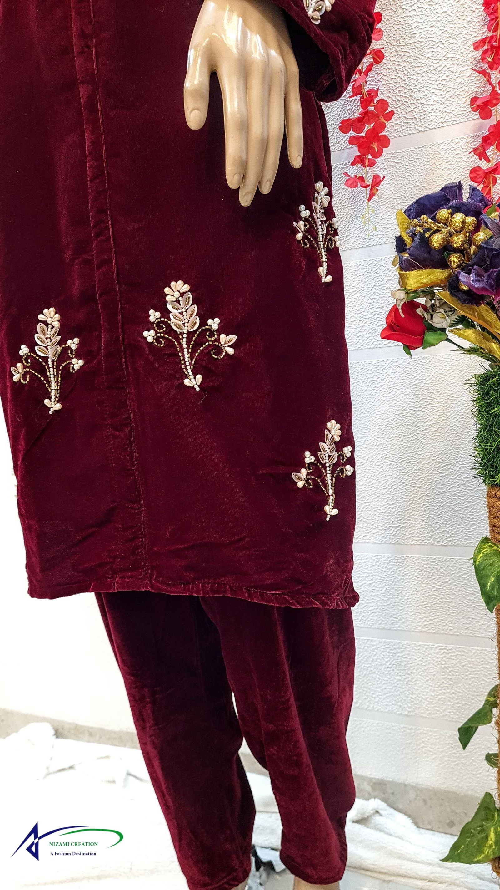 Nizami 1711 Velvet Designer Kurti With Bottom Catalog