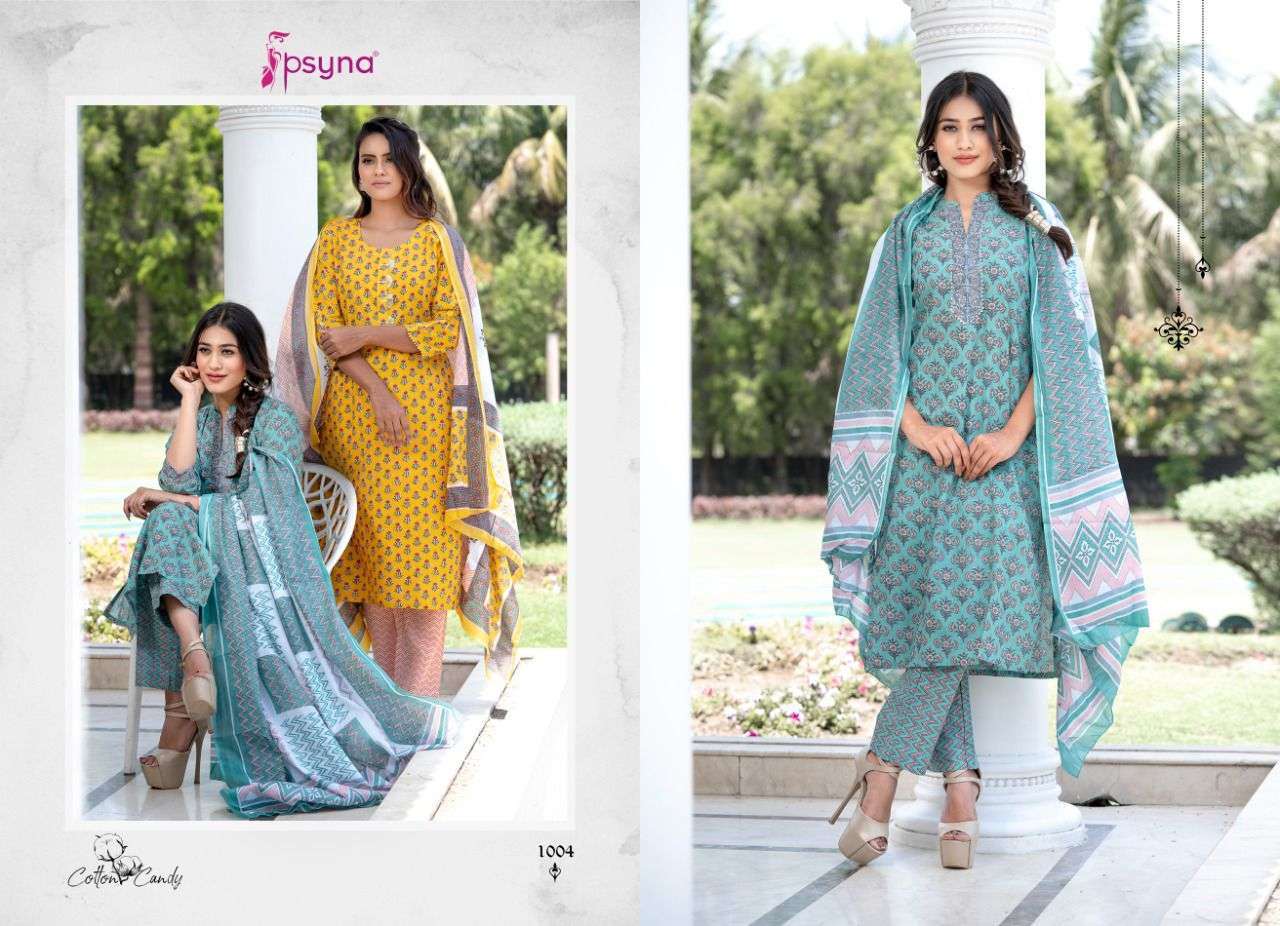 Cotton Candy By Psyna Printed Kurti With Bottom & Dupatta Wholesale Online