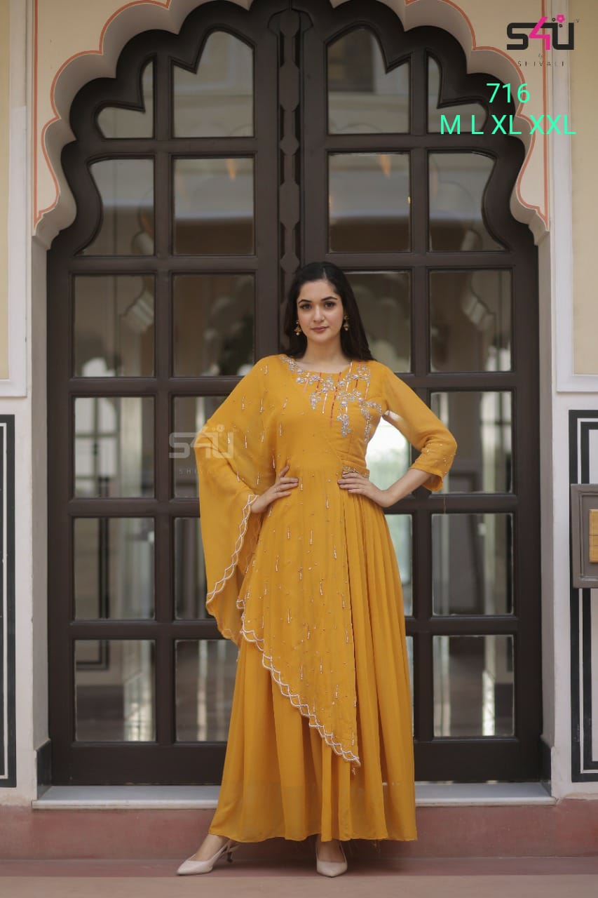 S4u 716 Fancy Killer Silk Innovative Style Indo Western Catalog 