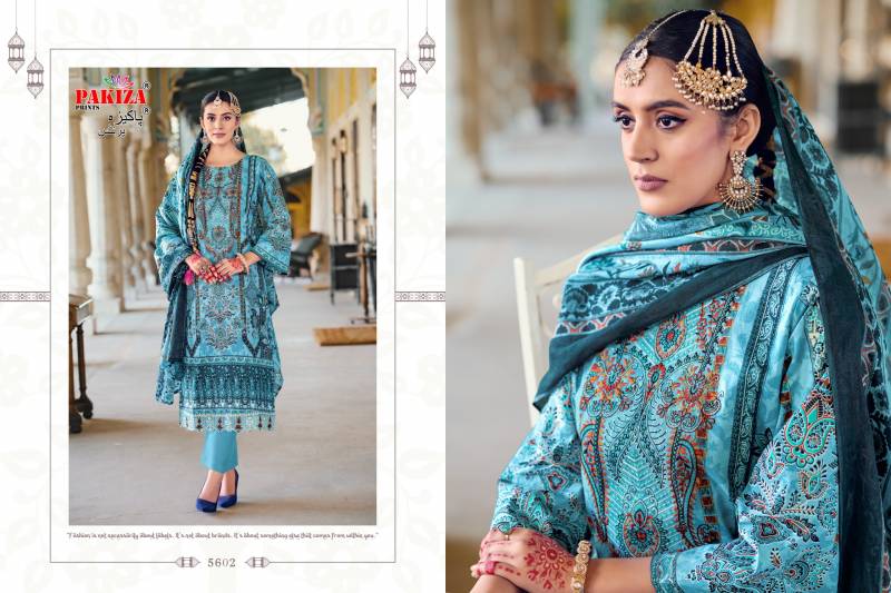 Nazakat Vol 56 By Pakiza Lawn Printed Dress Material Exporters In India
