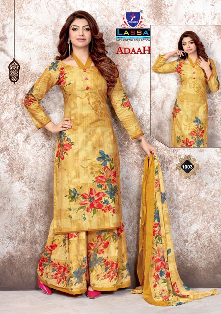 Lassa Adaah Latest Daily Wear Printed Pure Cottom Dress Material Collection 