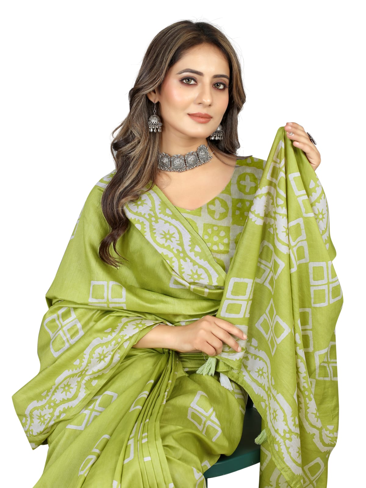 Shree Radha Raman Trendz Cotton Batik Printed Saree Catalog

