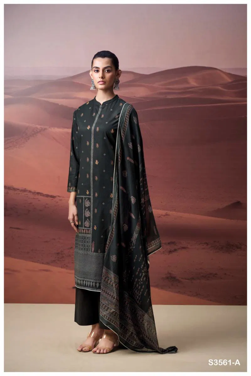 Daleyza By Ganga Cotton Printed Embroidered Salwar Suit Online Wholesale