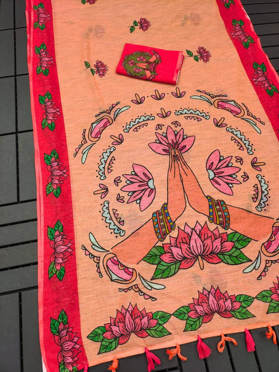 Mg 317 Special For Deepavali Linen Designer Saree Catalog