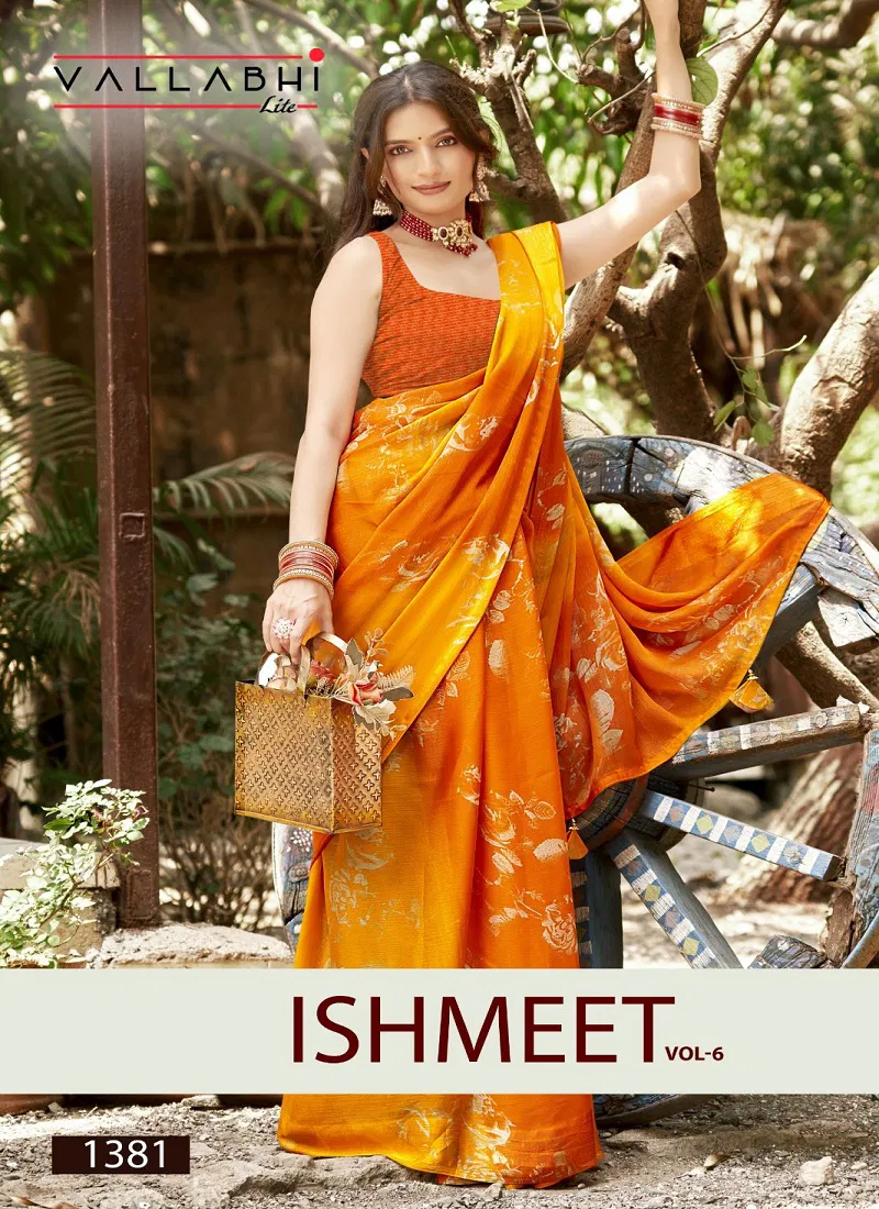 Ishmeet Vol 6 By Vallabhi Georgette Printed Saree Suppliers In India