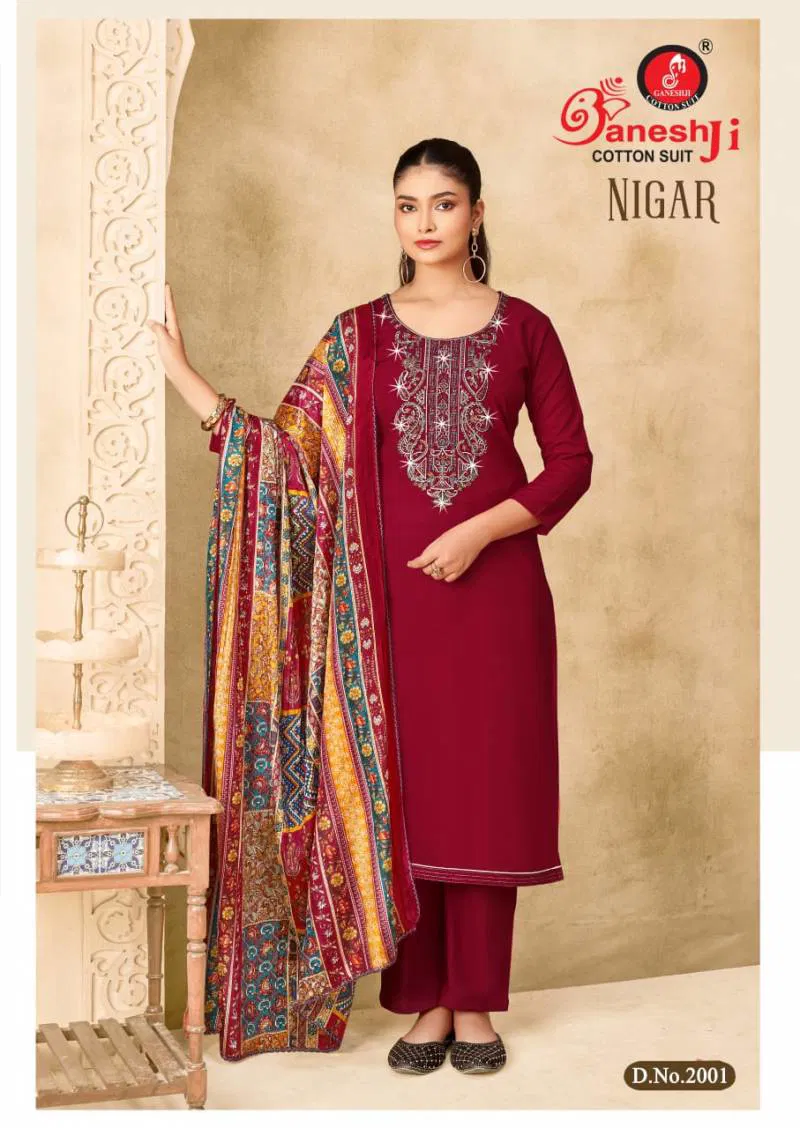 Nigar Vol 02 By Ganeshji Cotton Printed Dress Material Wholesale Market In Surat