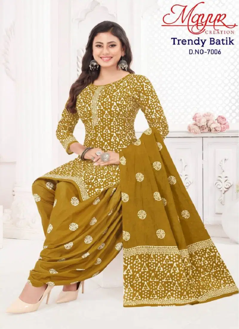 Trendy Batik Vol 7 By Mayur Cotton Dress Material Surat Wholesale Market