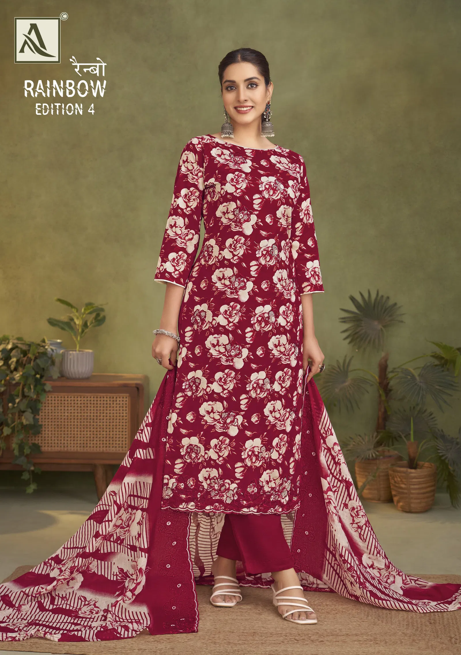 Ranibow Edition 1 By Alok Suit Cambric Cotton Dress Material Exporters In India
