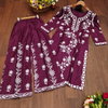  Rasili Nx Heavy Rayon Cotton With Chikankari Embroidery Kurti With Bottom Exporters In India