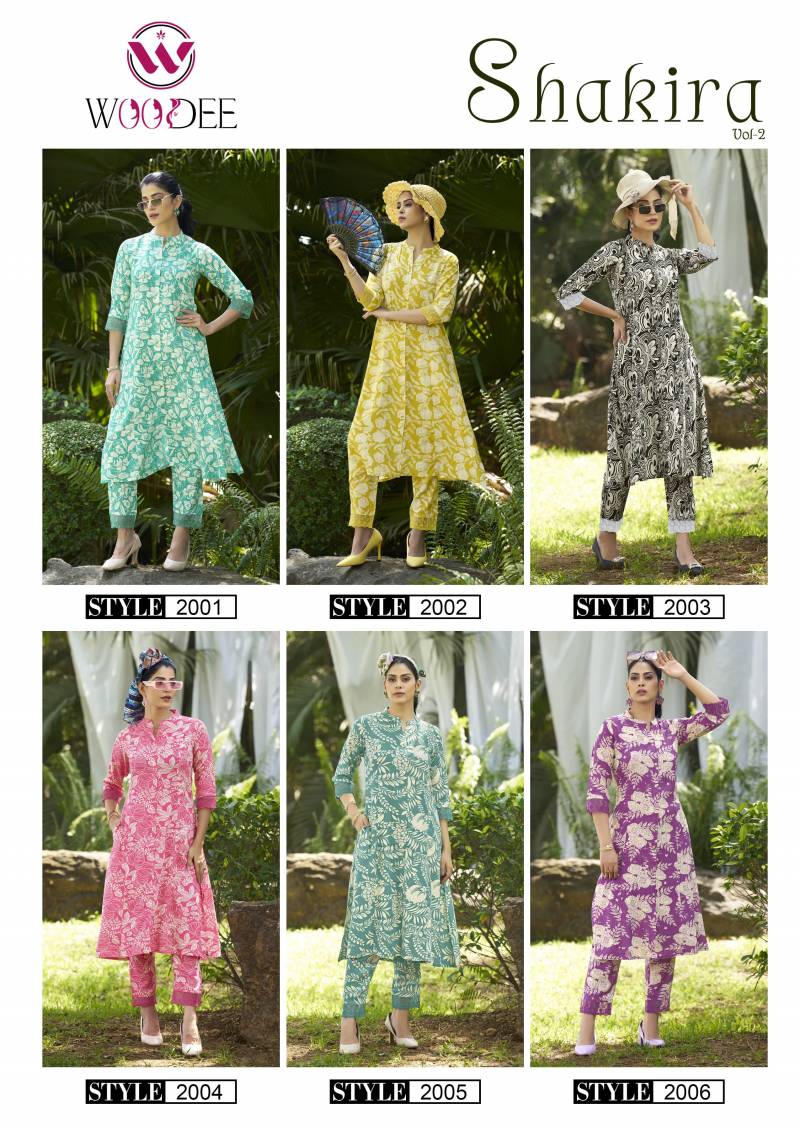 Shakira Vol 2 By Woodee Rayon Printed Co Ord Set Suppliers In India