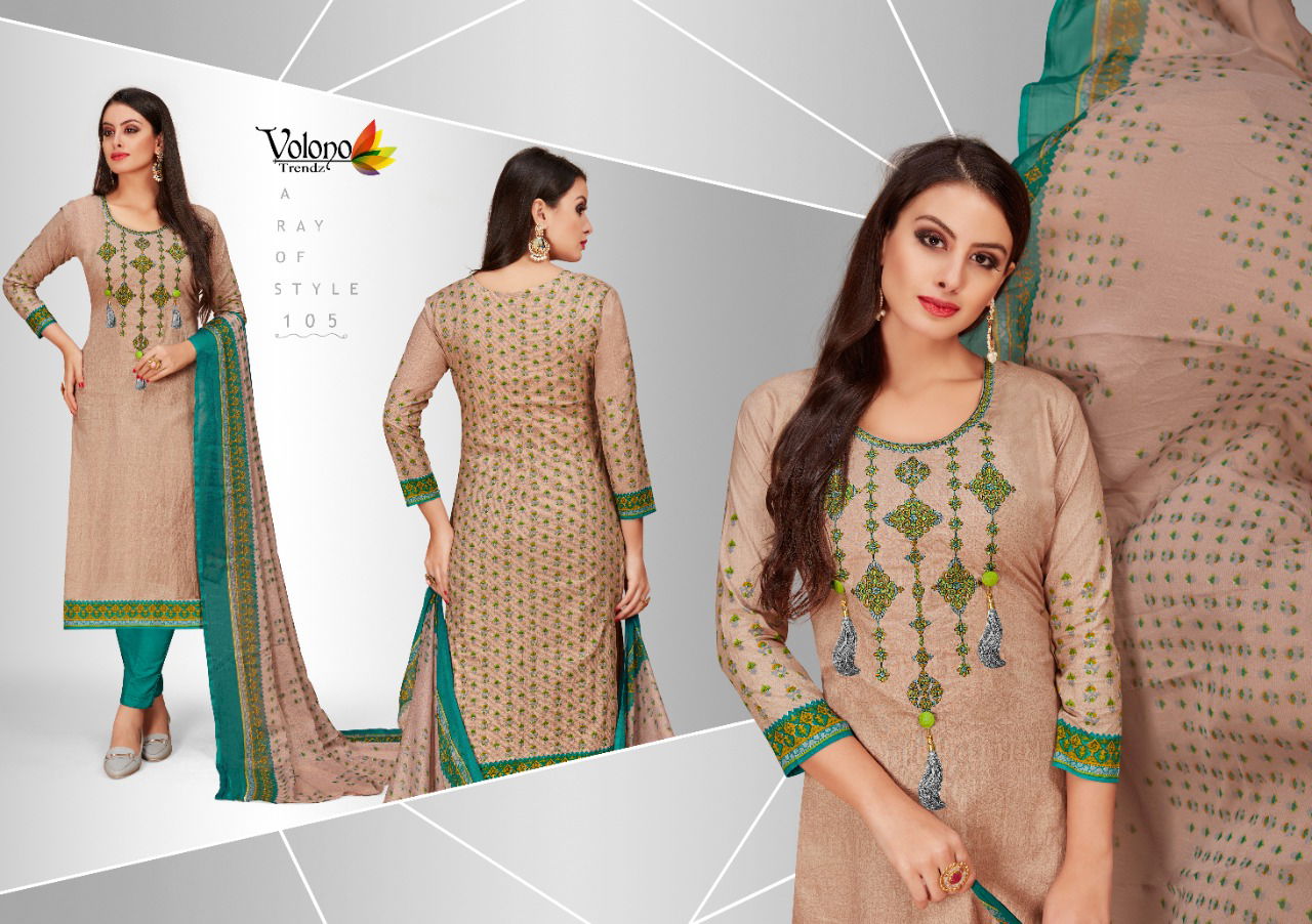 Volono Rangrez 1 Latest fancy Designer Regular Casual Wear Cotton Dress Materials Collection