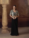 Silky By Sayuri Designer Chinon Silk Embroidery Indo Western Orders In India