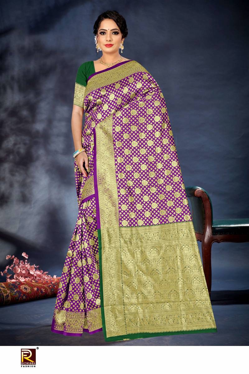 Ronisha 122 Festive Wear Banarasi Silk Stylish Saree Online Wholesale