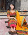 Dhruvi 299 Rayon Printed Kurti Bottom With Dupatta Exporters In India