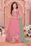 Aarvi Vol 9 Embroidered Vichitra Silk Kids Lehenga Choli Wholesale Online