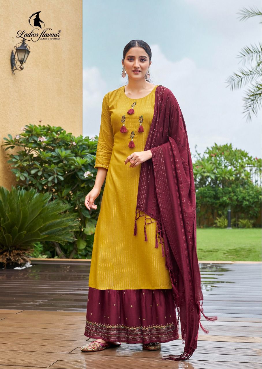 Ladies Flavour Ruhana 2 Festive Wear Rayon With Embroidery And Khatli Work Salwar Kameez Collection