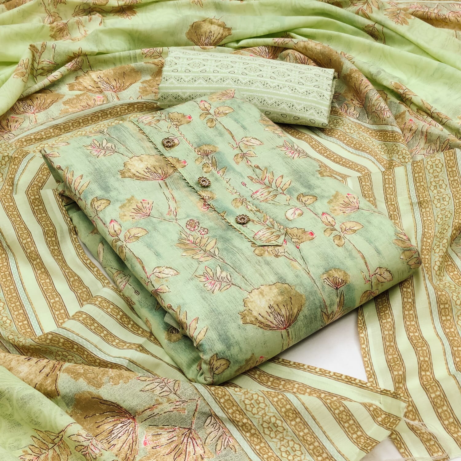Nitya Nx Pc Cotton Print Dress Material Catalog