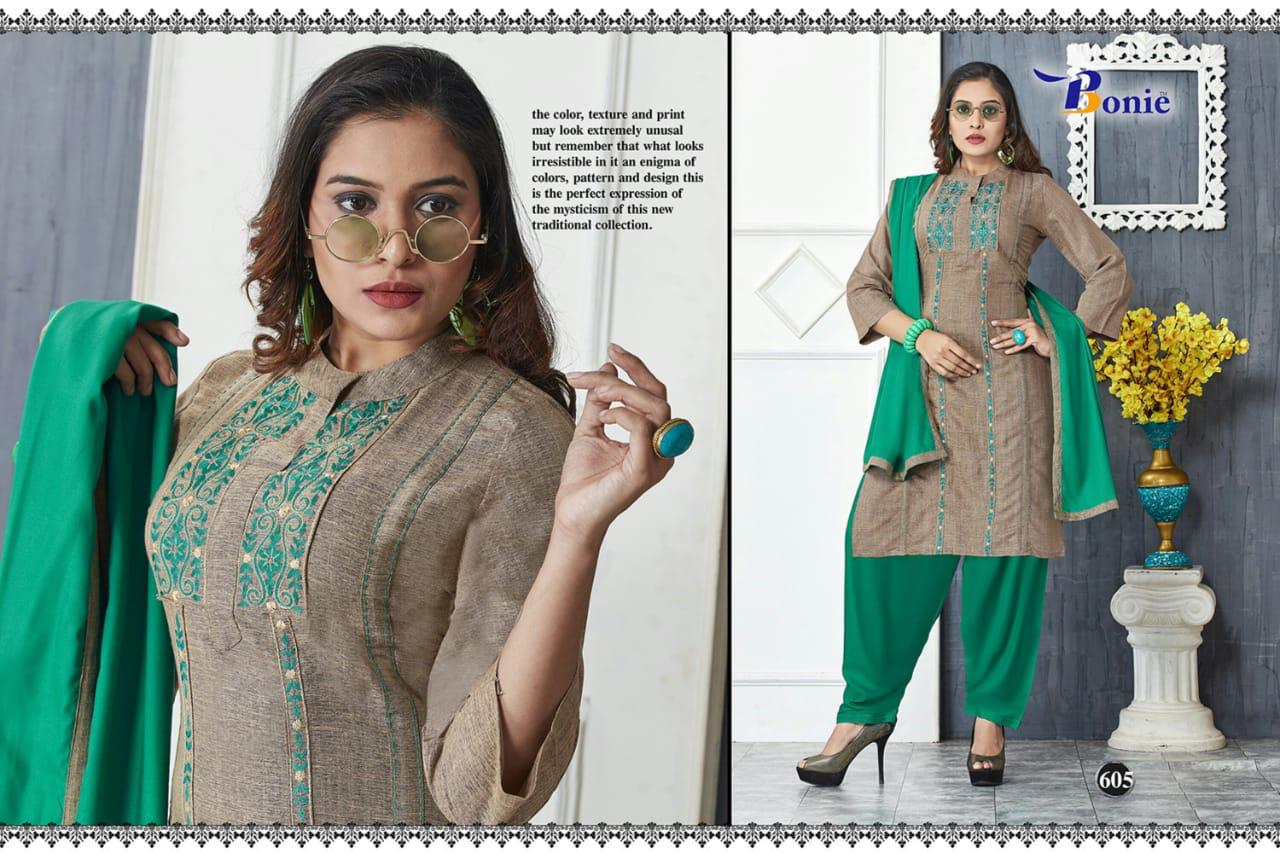 Bonie Naira Latest Designer Patiyala Style Beautiful Neck Design Salwar Suit Collection