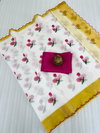 MG 396 Gold Jari Border Soft Cotton Sarees Wholesale Market In Surat
