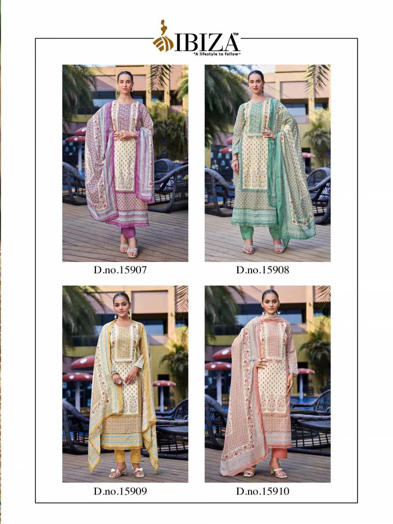 Royal Orchid By Ibiza Lawn Cotton Digital Printed Salwar Kameez Wholesale Market In Surat