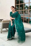Meera 302 Embroidery Worked Fancy Shimmer Chiffon Saree Orders In India