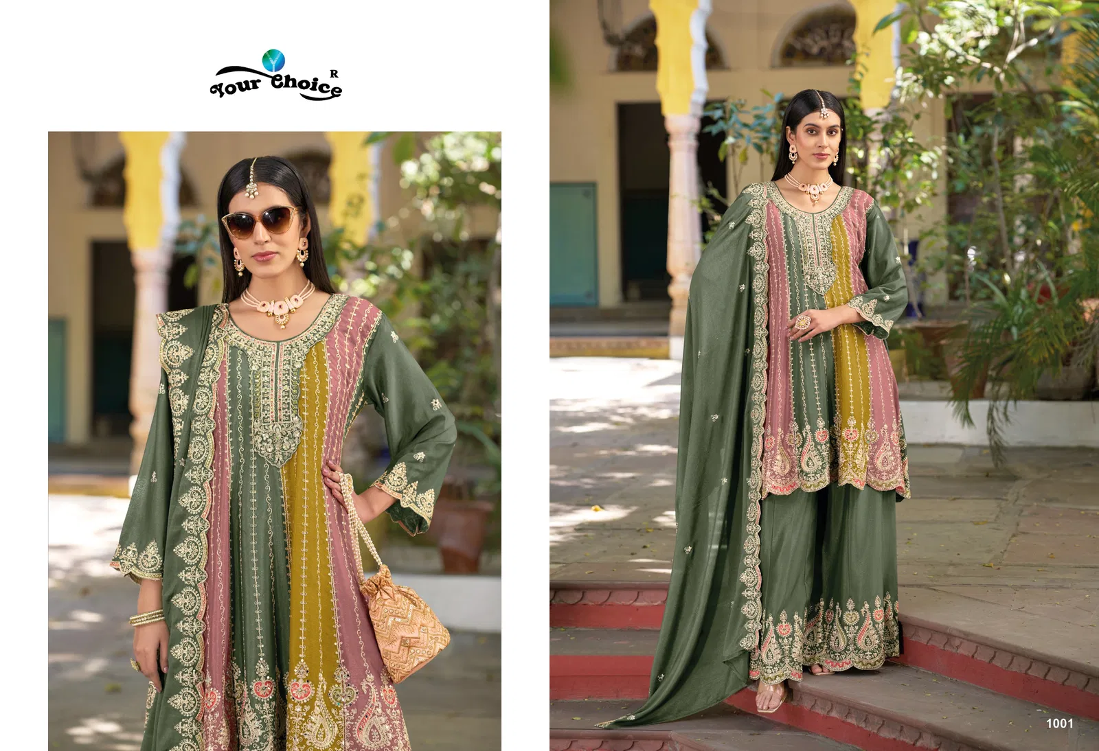 Orra 6 By Your Choice Heavy Chinon Sharara Readymade Suits Online Wholesale