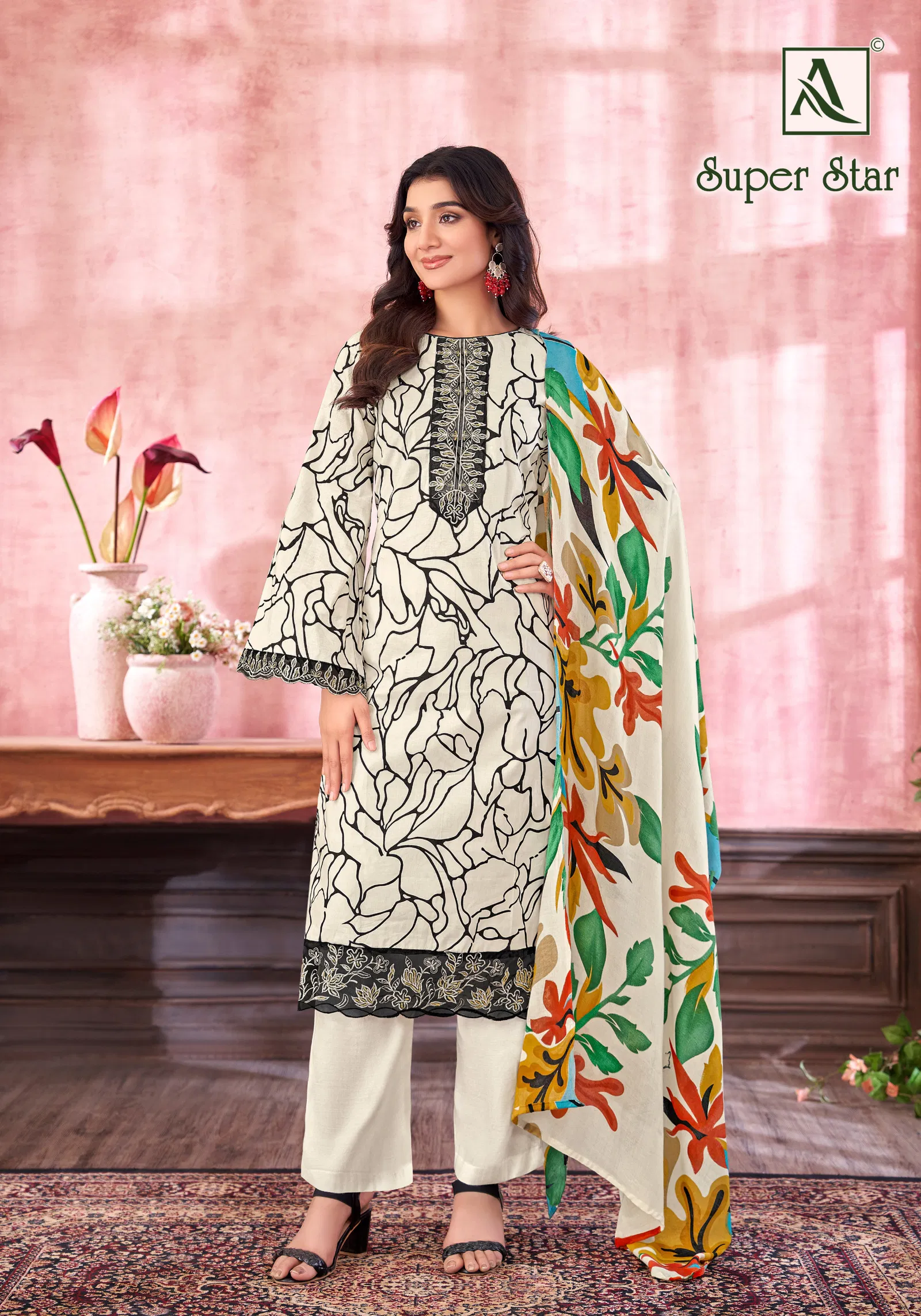 Super Star By Alok Suit Cambric Printed Surat Dress Material Wholesale Market
