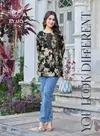 Evara Vol 1 By Radhika Rayon Foil Printed Ladies Short Top Suppliers In India

