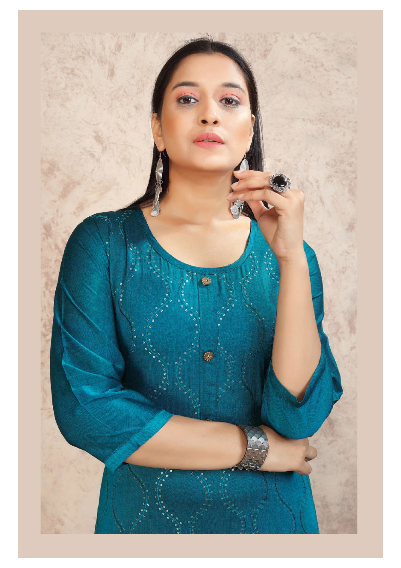 Palladium Fancy Stylish Designer Latest Ethnic Wear  Rayon With Sequence Embroidery Work Kurtis Collection 