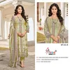 Az 1227 A  And B By Alzohaib Cambric Cotton Pakistani Salwar Suits Suppliers In India