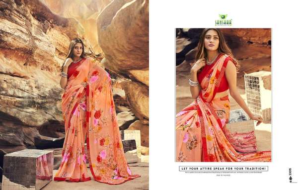 Sanskar Once more Latest Fancy Casual Wear Pure Georgette Printed Sarees Collection