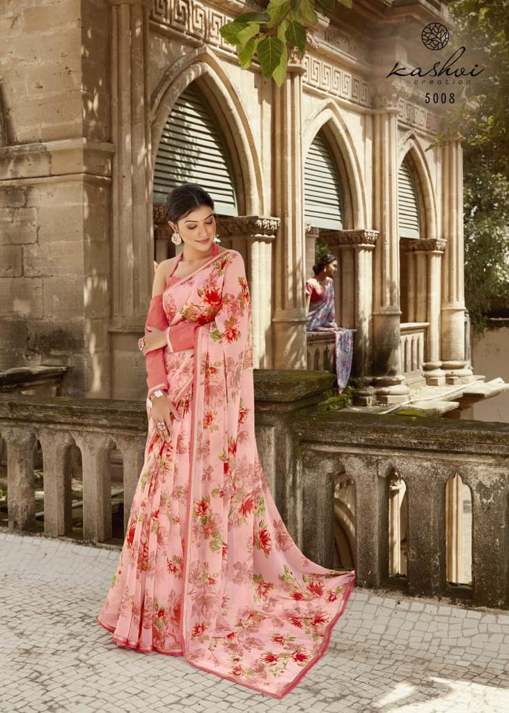 Kashvi Inayat 3 Latest Fancy Designer Chiffon Regular Casual Wear Printed Sarees Collection
