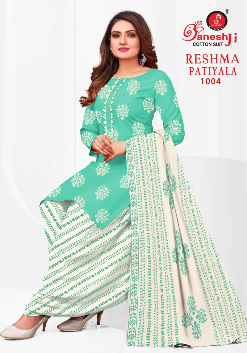 Reshma Patiyala Vol 01 By Ganeshji Fancy Cotton Dress Material Online Wholesale