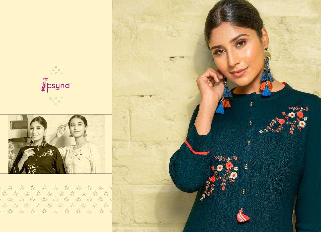 Poshak Vol 10 By Psyna Rayon Straight Fancy Kurti  Online Wholesale