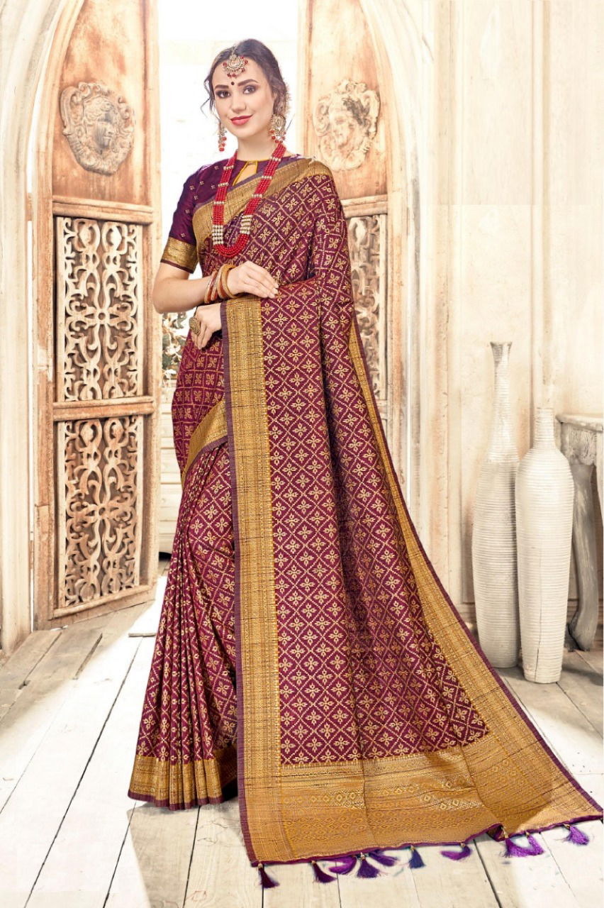 Latest Designer Party Wear Bhagalpuri Saree Collection