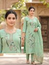 Chiku Combo Mul Chanderi Beads Worked Kurti Set