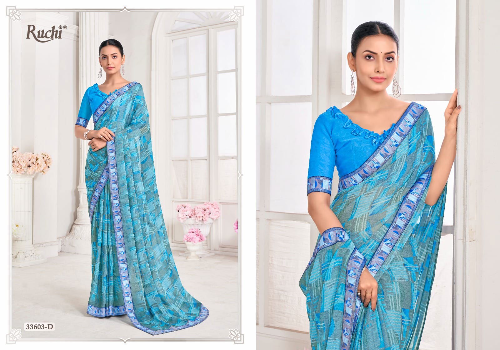 Vanilla Vol 8 By Ruchi Digital Printed Chiffon Sarees Wholesale Clothing Suppliers In India