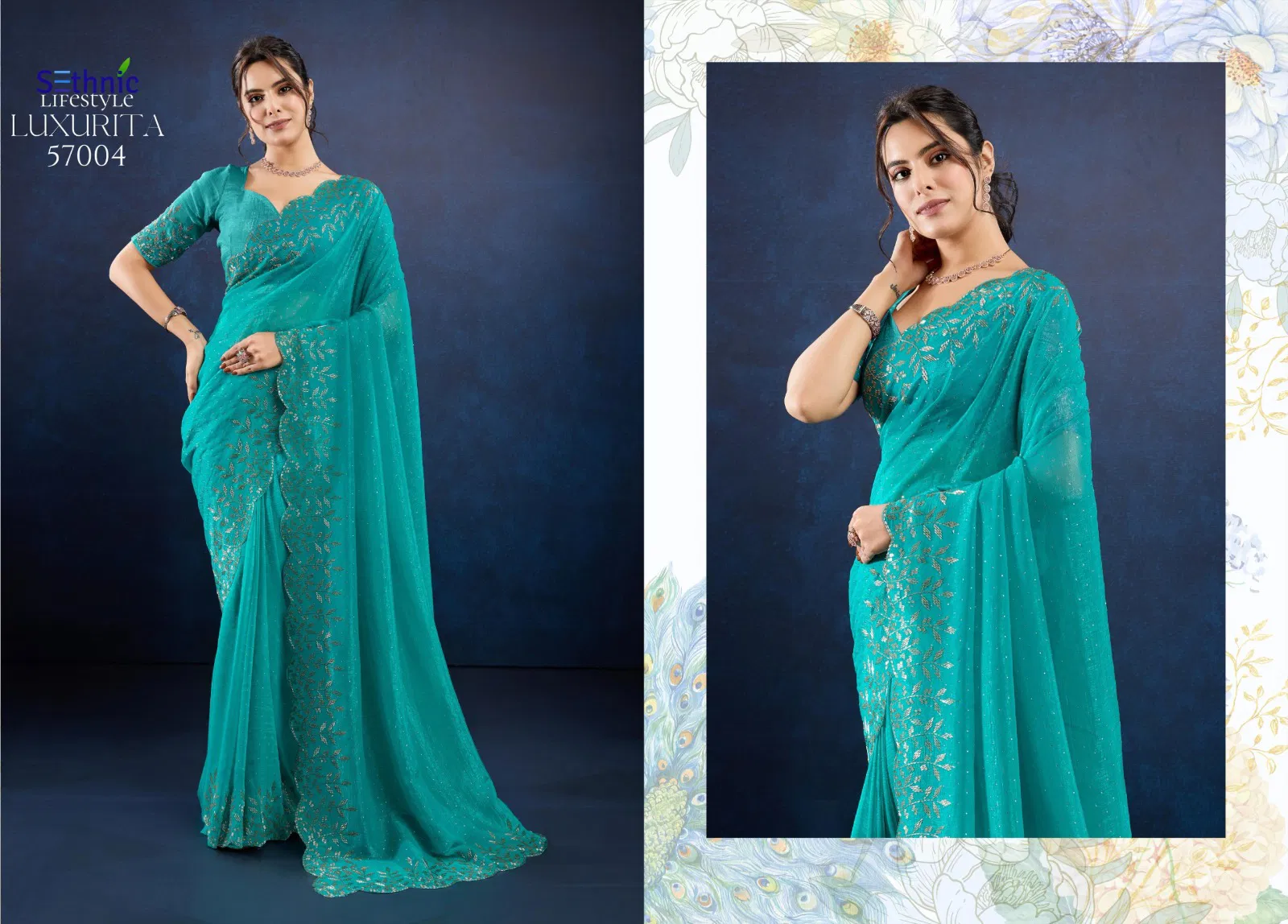 Luxurita By Sethnic Party Wear Saree Wholesale Shop In Surat