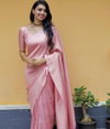 Soft Silk 4074 Lichi Soft Silk Festival Wear Jacquard Work Wholesale Saree In India

