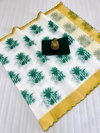 MG 396 Gold Jari Border Soft Cotton Sarees Wholesale Market In Surat
