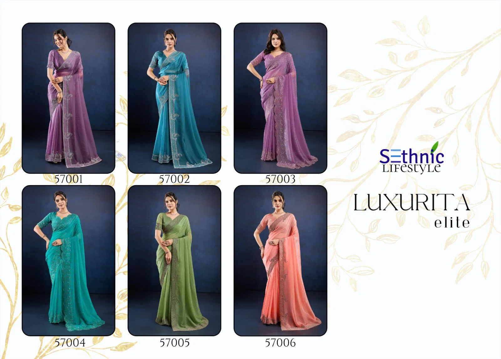Luxurita By Sethnic Party Wear Saree Wholesale Shop In Surat