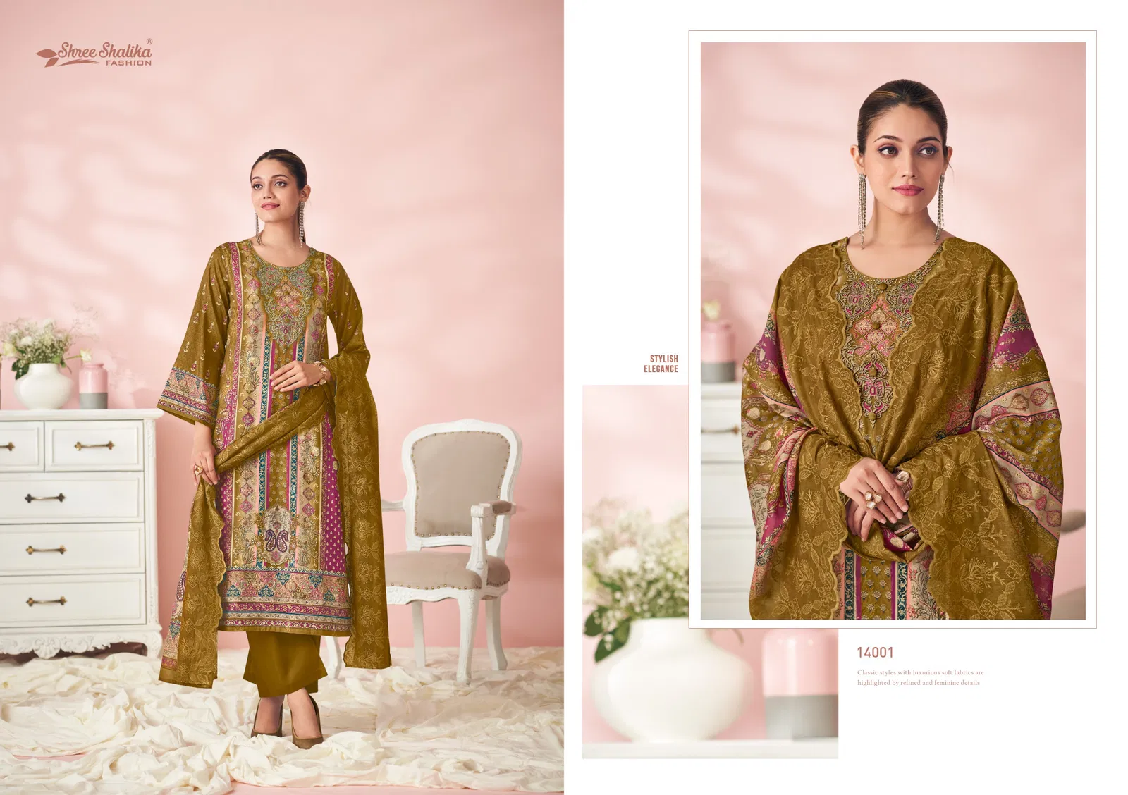 Mahjabeen Vol 14 By Shree Shalika Cotton Embroidery Salwar Suits Online Wholesale