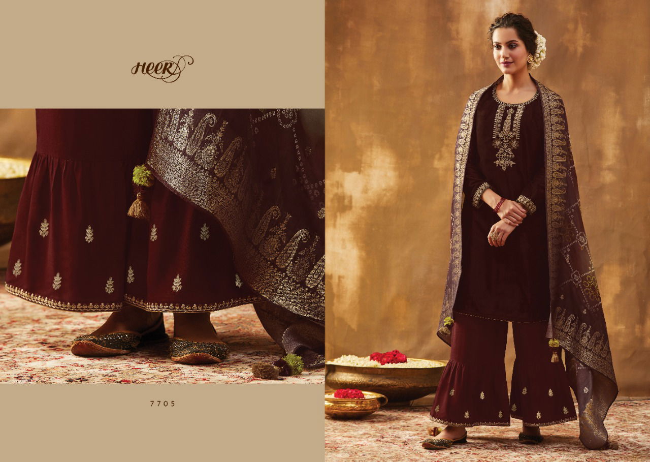 KIMORA BANDHNI Latest Heavy Designer Wedding Wear Pure Spun Silk Jacquard Embroidery with Digital Banadhani Print Salwar Suit Collection 