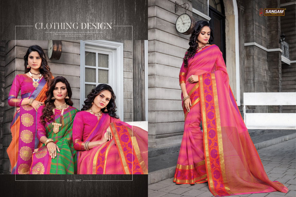 Sangam Swarnamukhi Fancy Latest Designer Festive Wear Cotton Printed Sarees Collection
