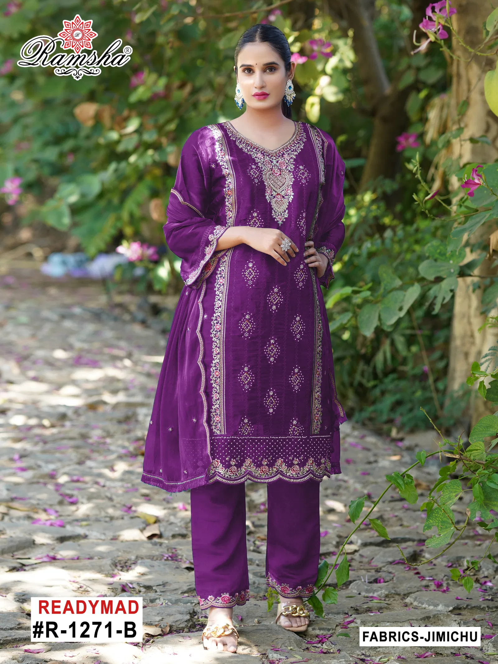 R 1271 Nx By Ramsha Jimi Choo Pakistani Readymade Suits Orders In India
